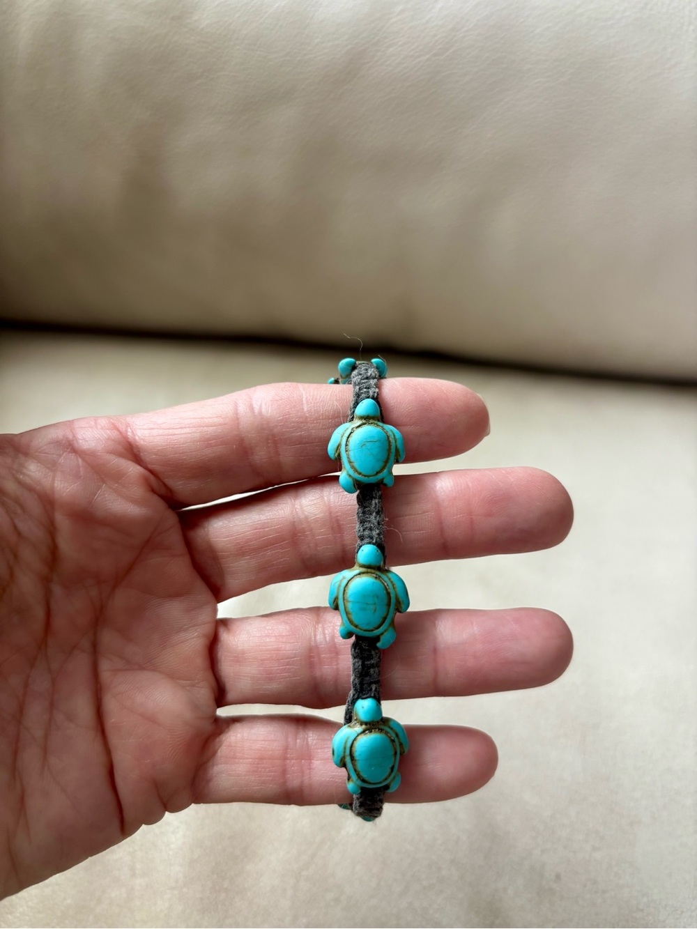 Turquoise Turtle Beaded Womens Bracelet